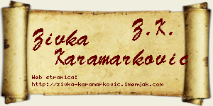 Živka Karamarković vizit kartica